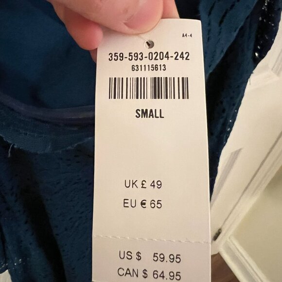 BRAND NEW Hollister Off-the-Shoulder Lace Skater Dress - Blue, Size S - Picture 6 of 6